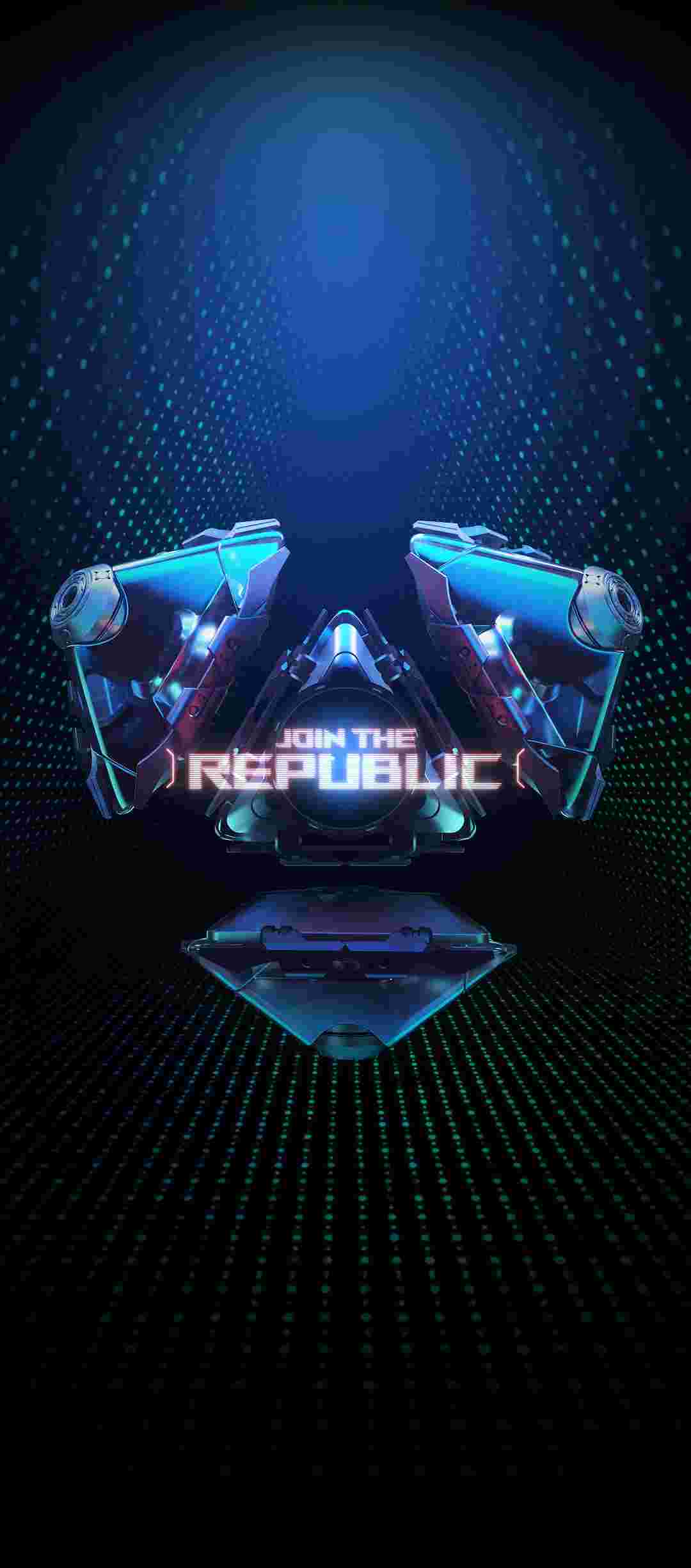   ROG Phone 5s wallpaper in high resolution featuring a sleek gaming phone design with vibrant colors and futuristic elements. The wallpaper showcases the phone's unique aesthetic, perfect for gaming enthusiasts.